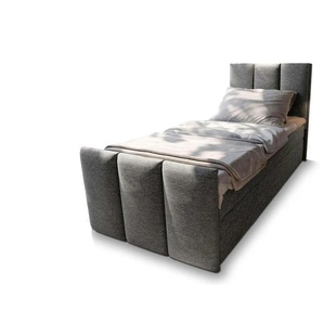 MASSENO Boxbett mit Bettkasten Lago ¦ grau ¦ Maße (cm): B: 100 H: 98