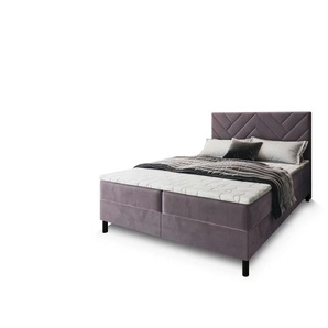 MASSENO Boxbett mit Bettkasten - lila/violett - Materialmix - 160 cm - 98 cm | Möbel Kraft