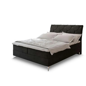 MASSENO Boxbett mit Bettkasten Macon ¦ schwarz ¦ Maße (cm): B: 160 H: 118
