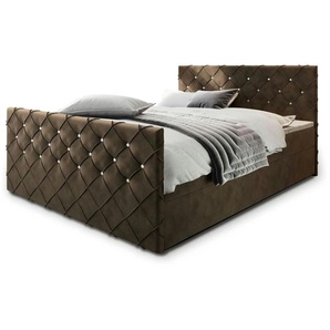 MASSENO Boxbett mit Bettkasten Mandi ¦ braun ¦ Maße (cm): B: 160 H: 98