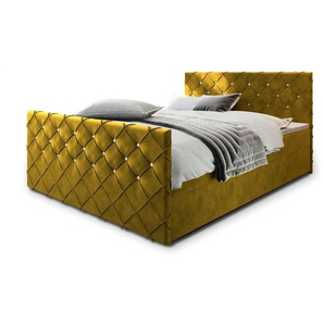 MASSENO Boxbett mit Bettkasten Mandi ¦ gelb ¦ Maße (cm): B: 160 H: 98