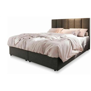 MASSENO Boxbett mit Bettkasten Meril ¦ grau ¦ Maße (cm): B: 140 H: 98