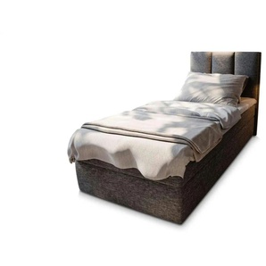 MASSENO Boxbett mit Bettkasten Meril ¦ grau ¦ Maße (cm): B: 90 H: 98