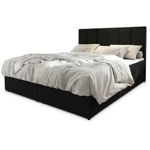 MASSENO Boxbett mit Bettkasten Meril ¦ schwarz ¦ Maße (cm): B: 140 H: 98