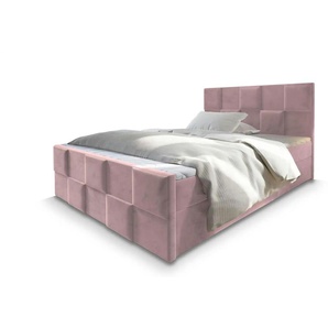 MASSENO Boxbett mit Bettkasten Mona ¦ rosa/pink ¦ Maße (cm): B: 140 H: 98