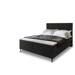 MASSENO Boxbett mit Bettkasten Muri ¦ schwarz ¦ Maße (cm): B: 140 H: 98