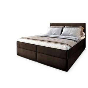 MASSENO Boxbett mit Bettkasten Pellio ¦ braun ¦ Maße (cm): B: 180 H: 98