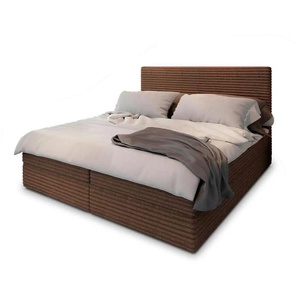 MASSENO Boxbett mit Bettkasten Pisa ¦ braun ¦ Maße (cm): B: 180 H: 98