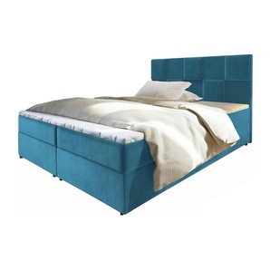 MASSENO Boxbett mit Bettkasten Prata ¦ blau ¦ Maße (cm): B: 140 H: 98