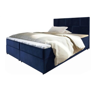 MASSENO Boxbett mit Bettkasten Prata ¦ blau ¦ Maße (cm): B: 160 H: 98