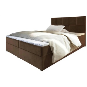 MASSENO Boxbett mit Bettkasten Prata ¦ braun ¦ Maße (cm): B: 140 H: 98