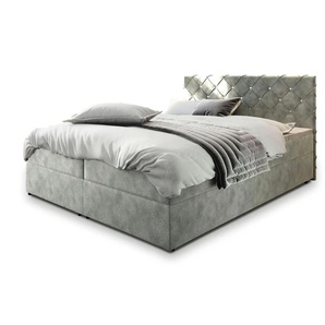 MASSENO Boxbett mit Bettkasten Riva ¦ grau ¦ Maße (cm): B: 140 H: 98