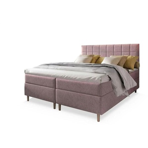 MASSENO Boxbett mit Bettkasten - rosa/pink - Materialmix - 180 cm - 110 cm | Möbel Kraft