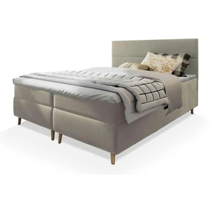MASSENO Boxbett mit Bettkasten Santa ¦ beige ¦ Maße (cm): B: 160 H: 108