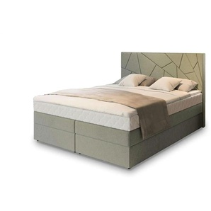 MASSENO Boxbett mit Bettkasten Trani ¦ grün ¦ Maße (cm): B: 140 H: 115