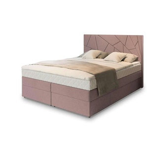 MASSENO Boxbett mit Bettkasten Trani ¦ rosa/pink ¦ Maße (cm): B: 180 H: 115