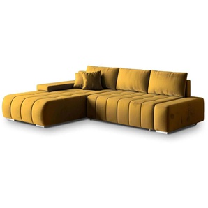 MASSENO Ecksofa mit Schlaffunktion Alese - gelb - Materialmix - 265 cm - 85 cm | Möbel Kraft