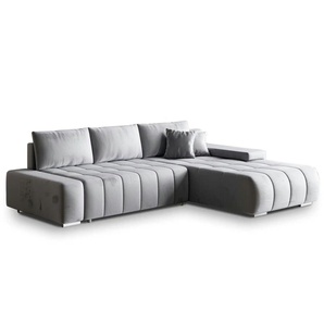 MASSENO Ecksofa mit Schlaffunktion Alese ¦ grau ¦ Maße (cm): B: 265 H: 85