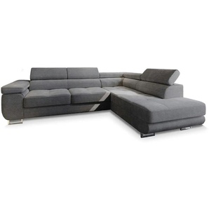 MASSENO Ecksofa mit Schlaffunktion Apiro ¦ grau ¦ Maße (cm): B: 277 H: 90