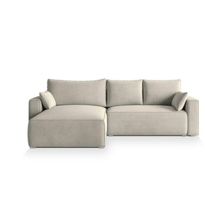 MASSENO Ecksofa mit Schlaffunktion Foril ¦ creme ¦ Maße (cm): B: 265 H: 83