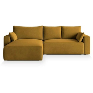 MASSENO Ecksofa mit Schlaffunktion Foril - gelb - Materialmix - 265 cm - 83 cm | Möbel Kraft