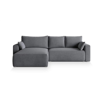 MASSENO Ecksofa mit Schlaffunktion Foril ¦ grau ¦ Maße (cm): B: 265 H: 83