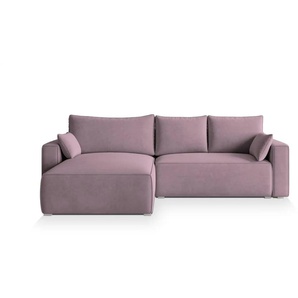 MASSENO Ecksofa mit Schlaffunktion Foril ¦ lila/violett ¦ Maße (cm): B: 265 H: 83