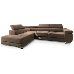 MASSENO Ecksofa mit Schlaffunktion Selva ¦ beige ¦ Maße (cm): B: 277 H: 90