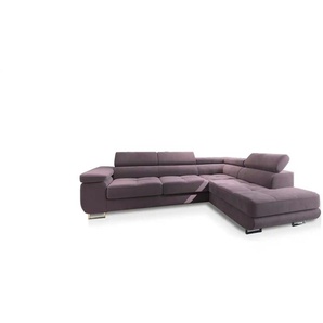 MASSENO Ecksofa mit Schlaffunktion Selva ¦ lila/violett ¦ Maße (cm): B: 277 H: 90