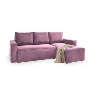 MASSENO Ecksofa mit Schlaffunktion Siles - lila/violett - Materialmix - 230 cm - 85 cm | Möbel Kraft