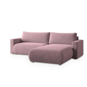MASSENO Ecksofa mit Schlaffunktion Turin ¦ lila/violett ¦ Maße (cm): B: 265 H: 83