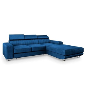 MASSENO Ecksofa mit Schlaffunktion Noto - blau - Materialmix - 267 cm - 89 cm | Möbel Kraft
