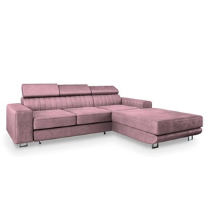 MASSENO Ecksofa mit Schlaffunktion Noto ¦ lila/violett ¦ Maße (cm): B: 267 H: 89