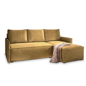 MASSENO Ecksofa mit Schlaffunktion Perusi ¦ gelb ¦ Maße (cm): B: 206 H: 85