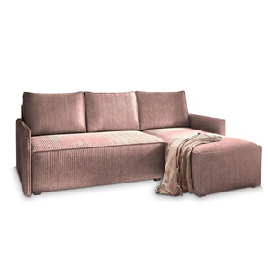 MASSENO Ecksofa mit Schlaffunktion Perusi ¦ lila/violett ¦ Maße (cm): B: 206 H: 85