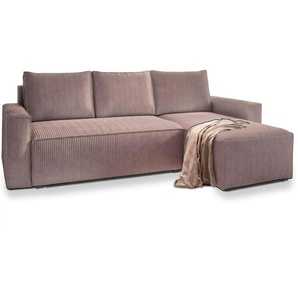 MASSENO Ecksofa mit Schlaffunktion Potaro ¦ lila/violett ¦ Maße (cm): B: 230 H: 85