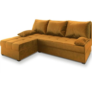 MASSENO Ecksofa mit Schlaffunktion Rita ¦ orange ¦ Maße (cm): B: 200 H: 85