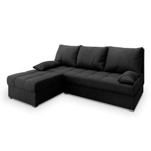 MASSENO Ecksofa mit Schlaffunktion Rita ¦ schwarz ¦ Maße (cm): B: 200 H: 85