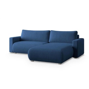 MASSENO Ecksofa mit Schlaffunktion Turin ¦ blau ¦ Maße (cm): B: 265 H: 83
