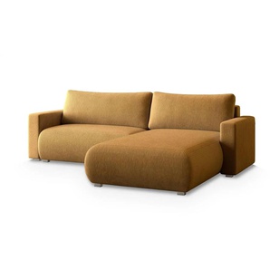 MASSENO Ecksofa mit Schlaffunktion Turin ¦ gelb ¦ Maße (cm): B: 265 H: 83