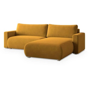 MASSENO Ecksofa mit Schlaffunktion Turin - gelb - Materialmix - 265 cm - 83 cm | Möbel Kraft