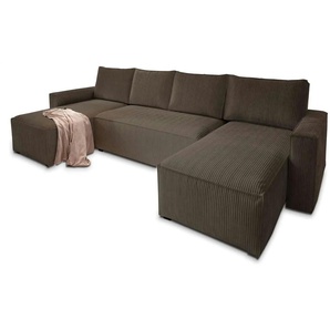 MASSENO Wohnlandschaft mit Schlaffunktion Aspra ¦ braun ¦ Maße (cm): B: 295 H: 85