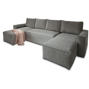 MASSENO Wohnlandschaft mit Schlaffunktion Aspra ¦ grau ¦ Maße (cm): B: 295 H: 85