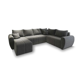 MASSENO Wohnlandschaft Madison - grau - Materialmix - 303 cm - 82 cm | Möbel Kraft