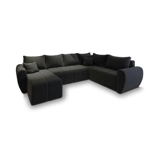 MASSENO Wohnlandschaft  Madison ¦ schwarz ¦ Maße (cm): B: 303 H: 82