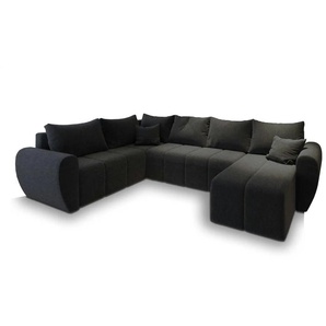 MASSENO Wohnlandschaft  Madison ¦ schwarz ¦ Maße (cm): B: 303 H: 82