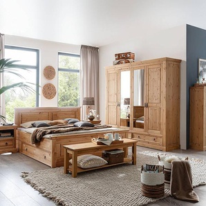 Massiver Drehtürenschrank 254cm Braun