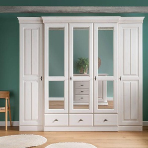 Massiver Drehtürenschrank 262cm Weiß