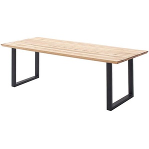 Massiver Esstisch Woodham 220 x 100cm Braun U-Form