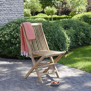 Massiver Teakholz-Gartenklappstuhl